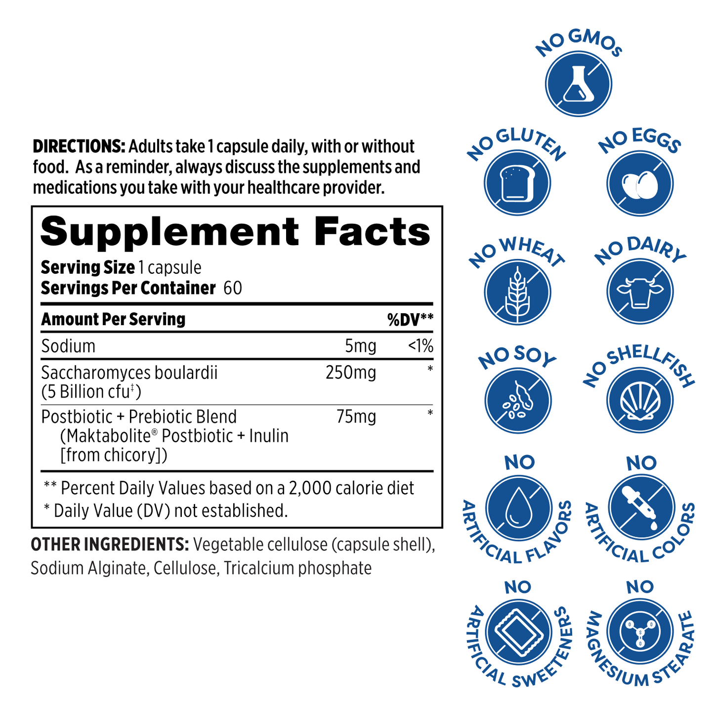 Total Care S. Boulardii Capsules - 60 Count
