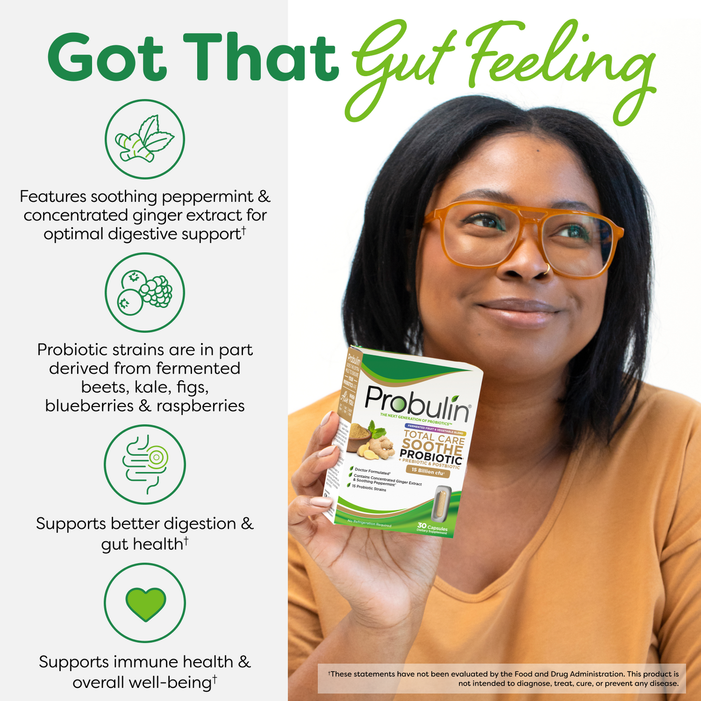 Total Care Soothe Probiotic Capsules - 30 Count