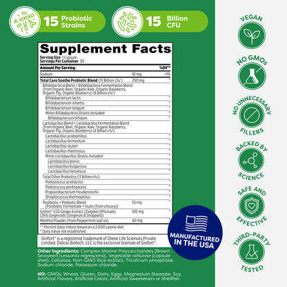 Total Care Soothe Probiotic Capsules - 30 Count