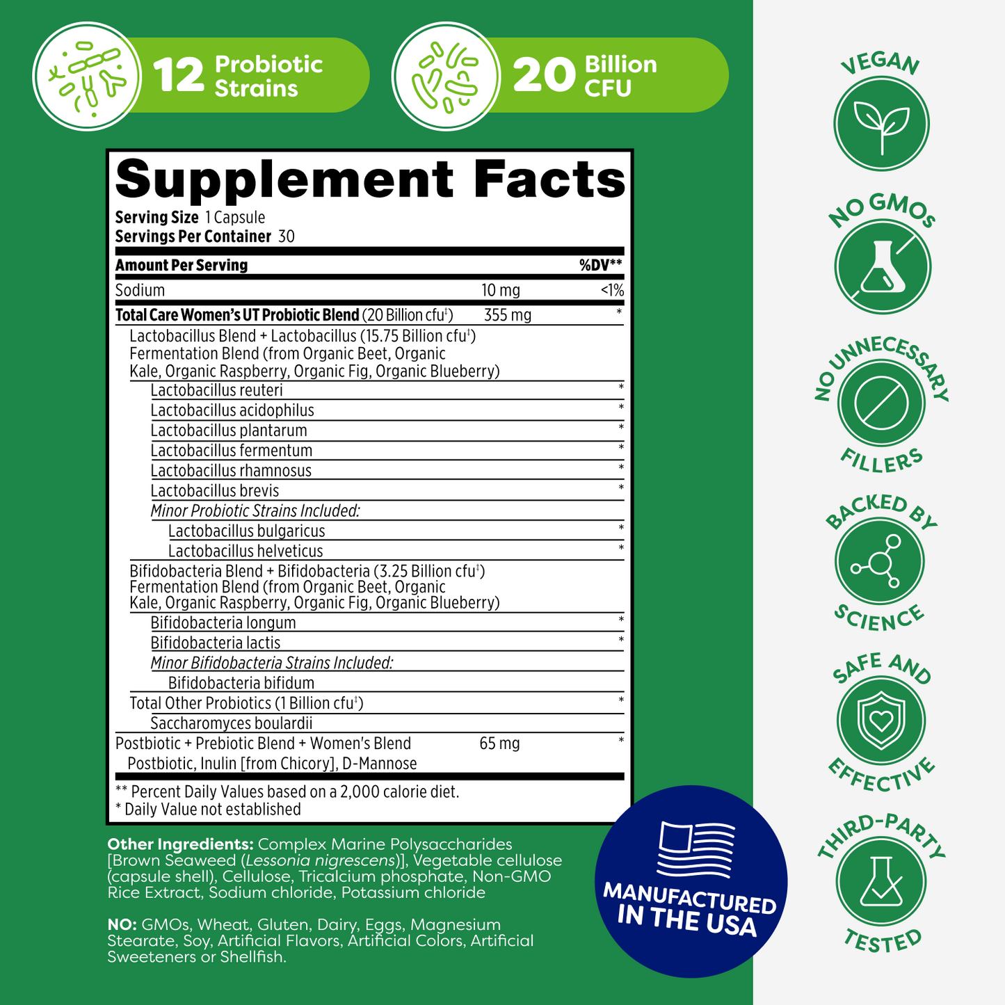 Total Care Women’s UT Probiotic Capsules - 30 Count