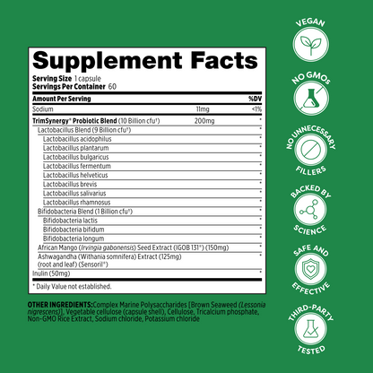 TrimSynergy® Probiotic Capsules - 60 Count