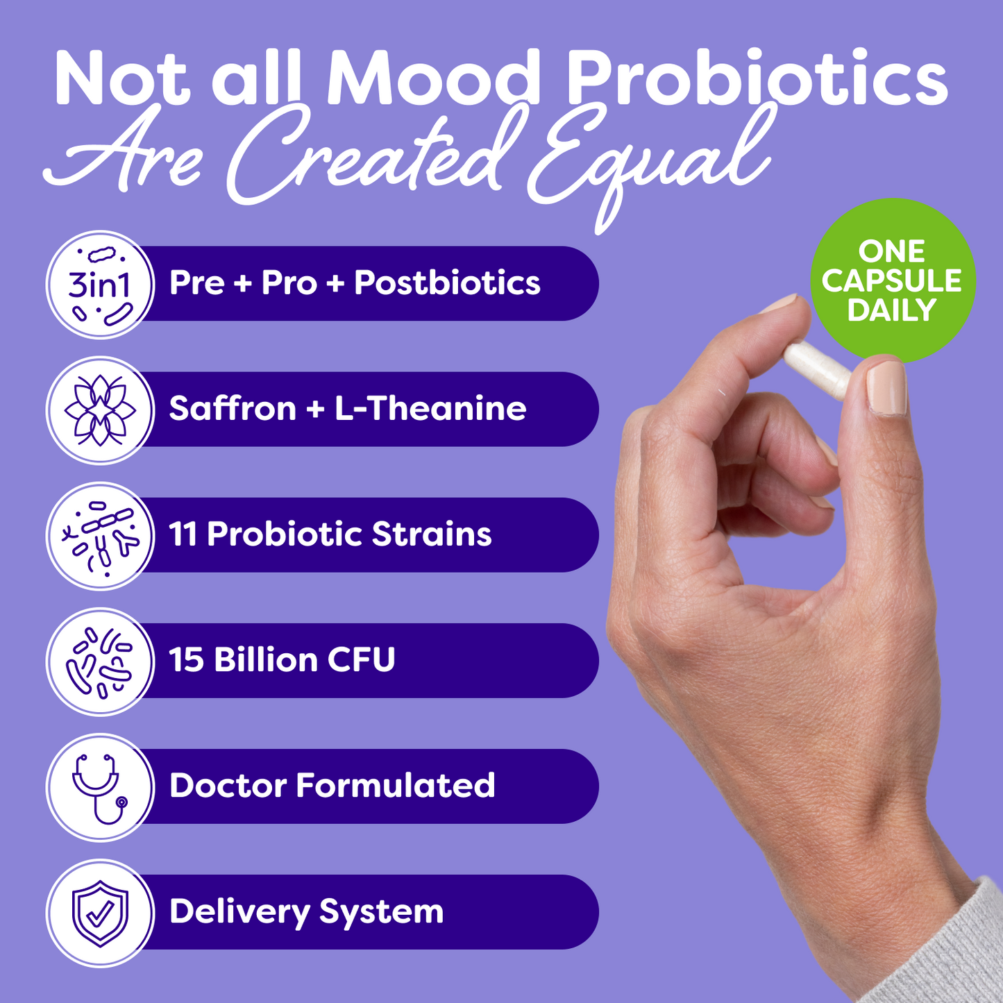 Total Care Mood Probiotic Capsules - 30 Count