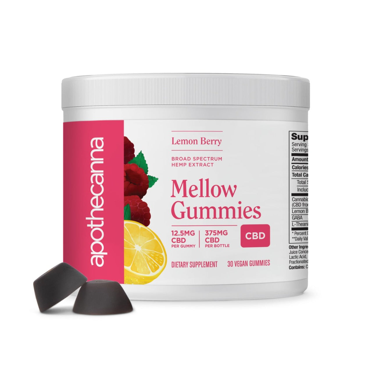 Mellow CBD Gummies Lemon Berry - 30 Count