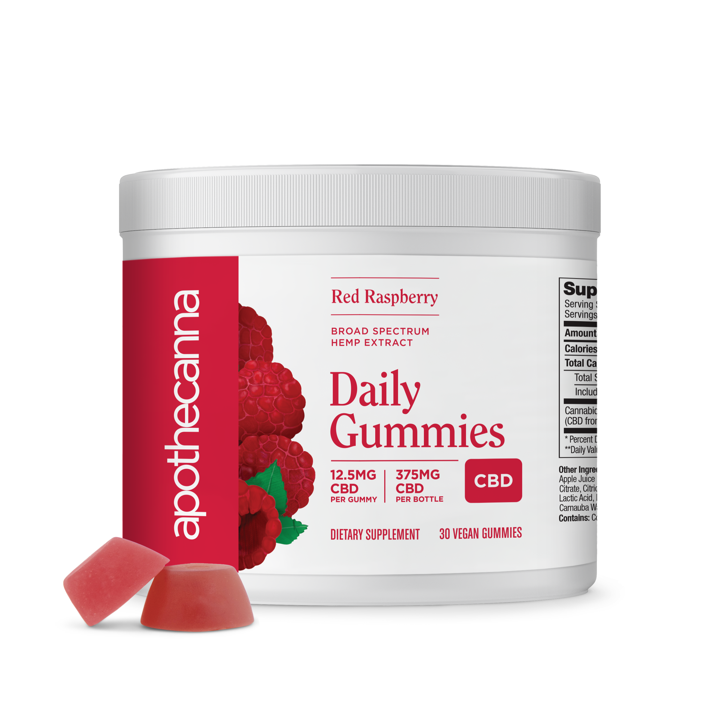 Daily CBD Gummies Red Raspberry - 30 Count
