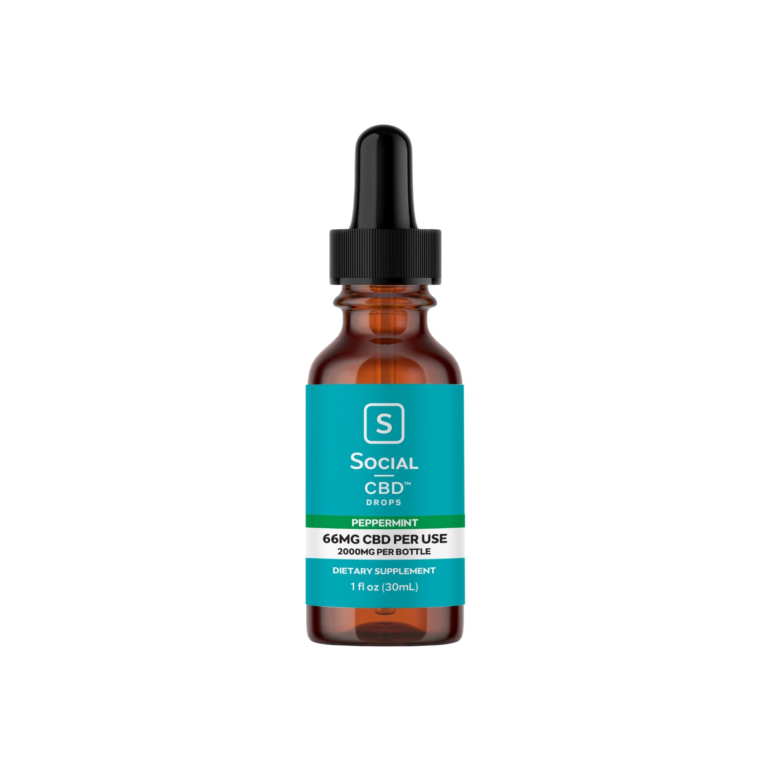 Peppermint Isolate CBD Drops - 2000mg